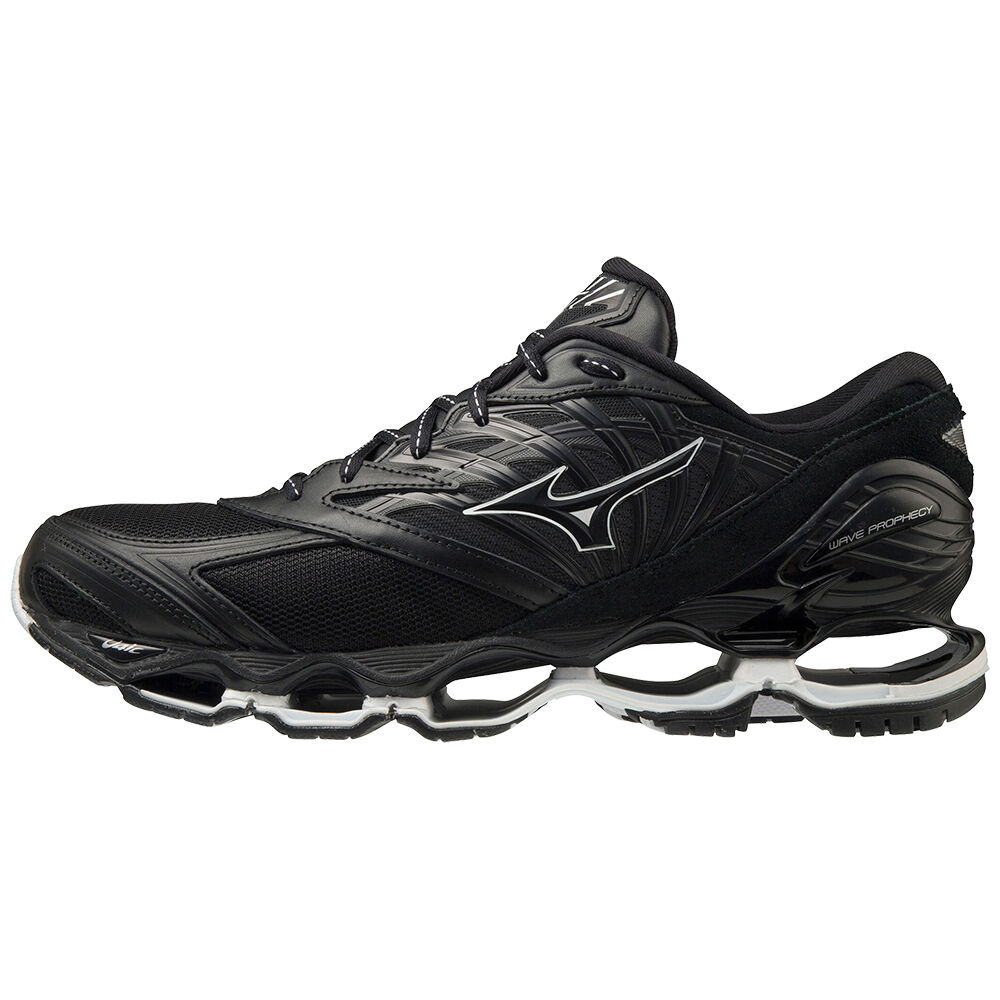 Panske Tenisky Mizuno Wave Prophecy LS Kuro Čierne/Biele Vypredaj XNPW34716